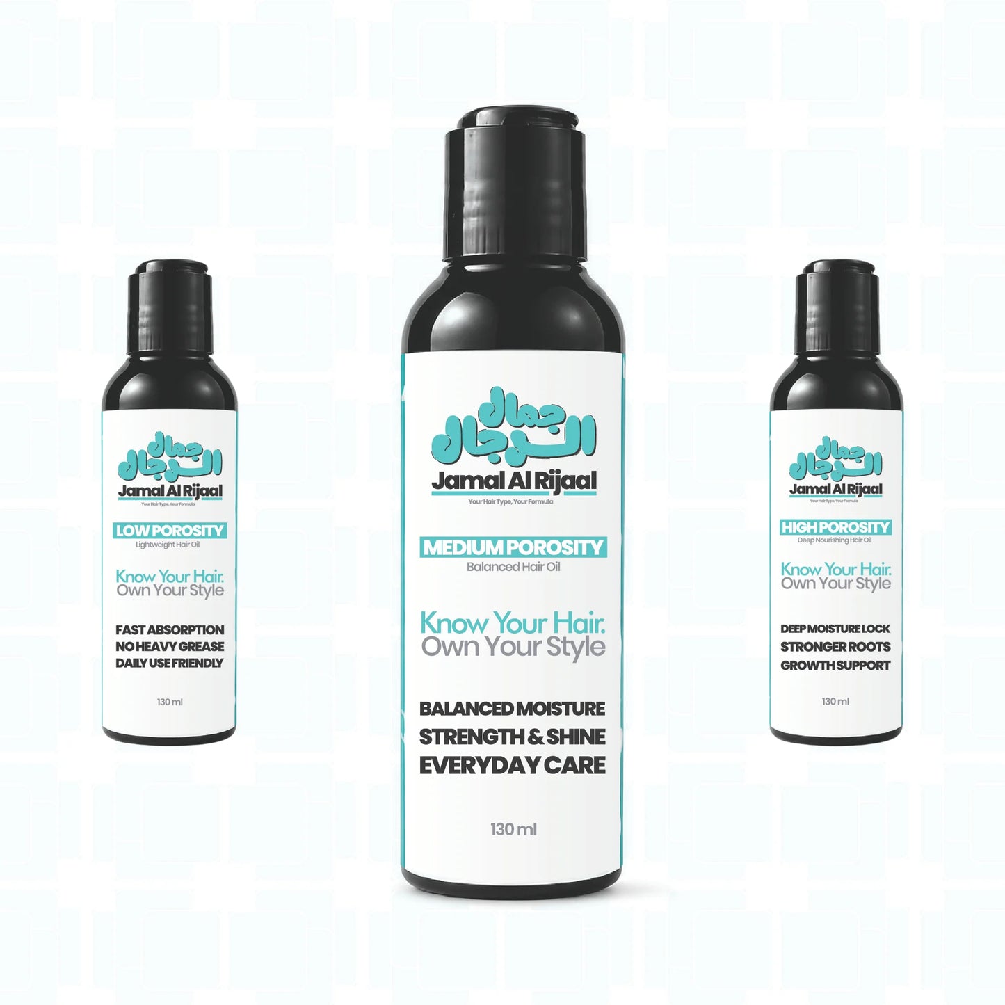 Medium porosity oil, High porosity oil, Low porosity oil.