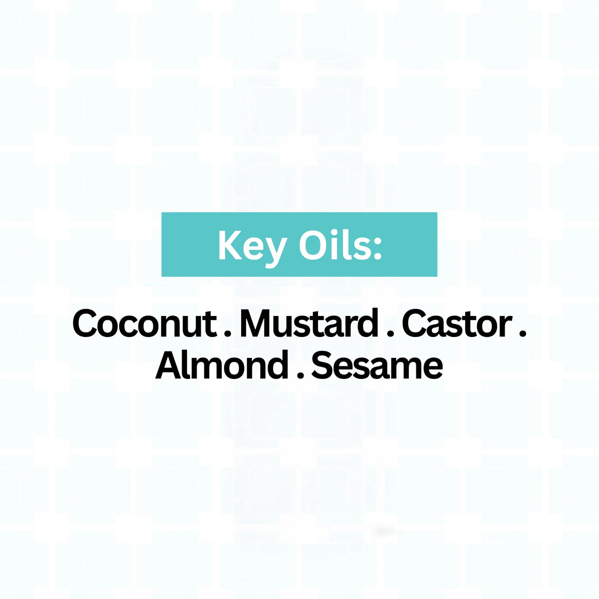 High porosity oil ingredients - coconut oil, mustard oil, castor oil, almond oil, sesame oil.