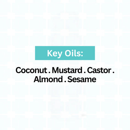 High porosity oil ingredients - coconut oil, mustard oil, castor oil, almond oil, sesame oil.