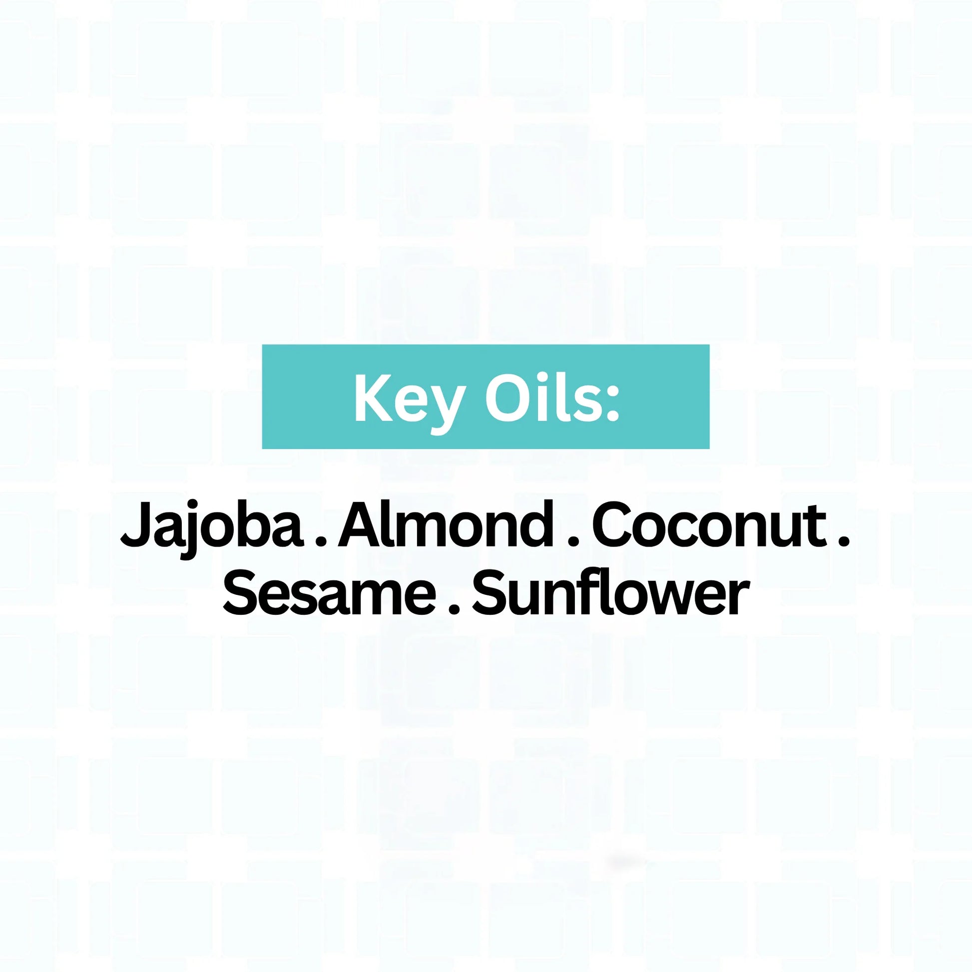 Low porosity ingredients, jajoba oil, almond oil, coconut oil, sesame oil, sunflower oil. 