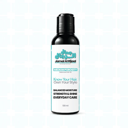 A 130 ml bottle of Jamal Al Rijaal Medium Porosity Hair Oil, Pakistan
