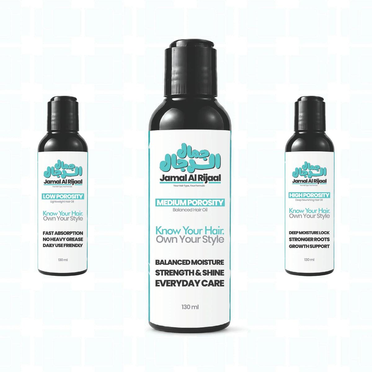 Medium porosity oil, High porosity oil, Low porosity oil.